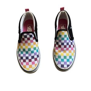 Girl Colorful Checkered Vans